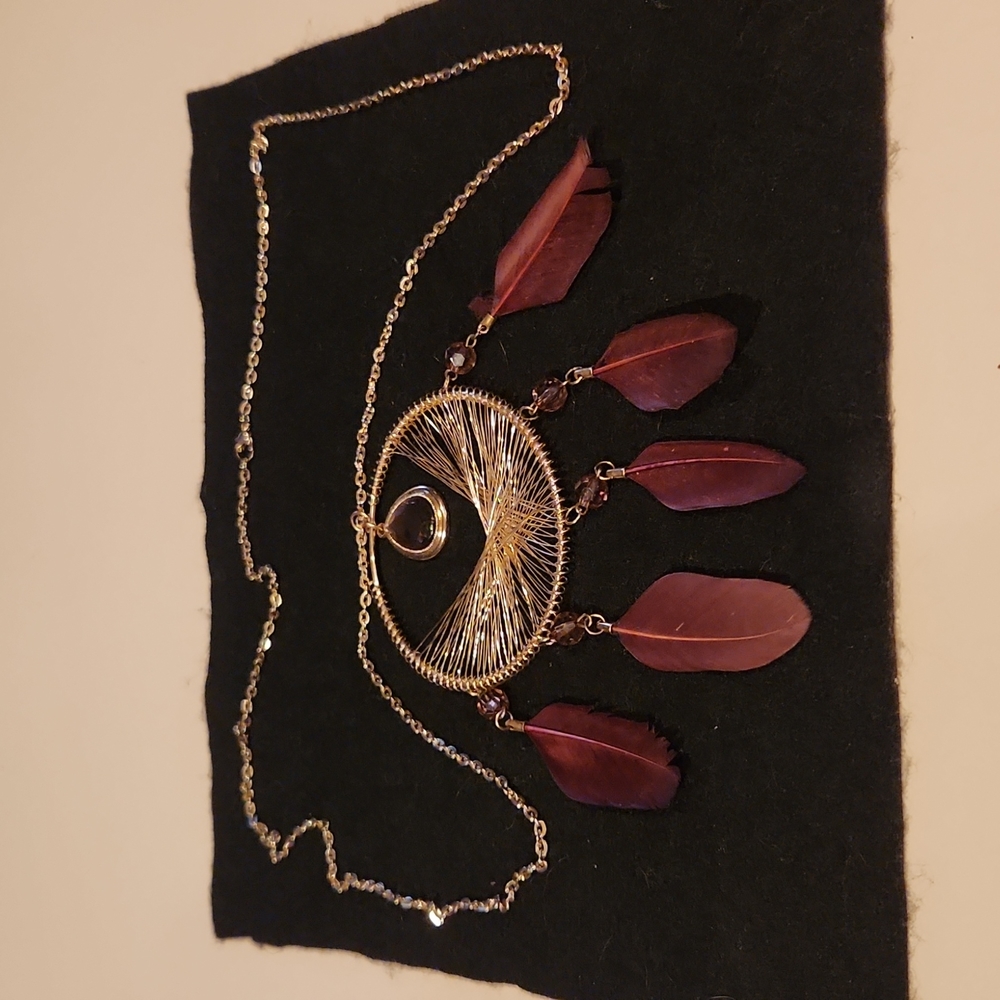 Boho Feather Necklac🙉🙉